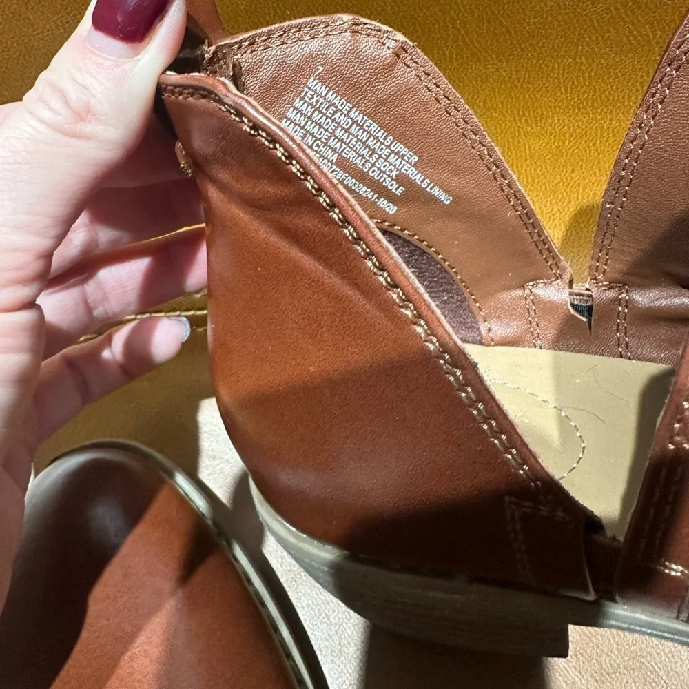 Universal Thread dark cognac booties